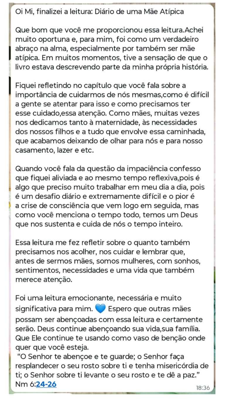 Depoimento de uma leitora