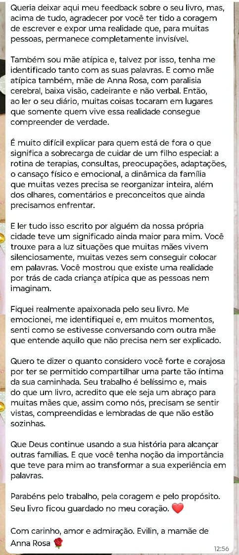 Depoimento de uma leitora